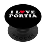 I Love Portia Nom assorti pour petite amie et petit ami Portia PopSockets PopGrip Interchangeable