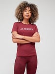 adidas Terrex Women's Classic Logo T-shirt - Red, Red, Size Xs, Women