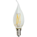 Optonica - Ampoule led E14 4W (30W) Filament Flamme Coup de Vent - Blanc Chaud 2700K