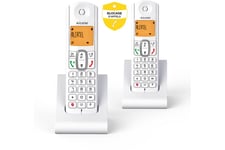 Alcatel F670 Duo FR Blanc - Téléphone fixe sans fil 2 combinés