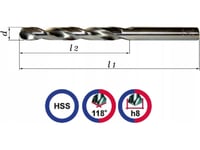 Metallborr Baildon Din 338 Rn Nwka 16 Mm, Hss (S), 178-120 Mm