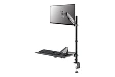 Neomounts DS90-325BL1 monteringssats - arbetsstation för sittande/stående - för LCD-skärm/tangentbord/mus - svart