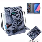 For Galaxy Tab A 8 (2019) / P200 / P205 Tiger Pattern Horizontal Flip Leather Case With Holder & Card Slot & Wallet Flat shell, Protective case
