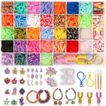 2500+ Loom Bands Kit, 30 färger Loom Twist Gummiband för DIY Påfyllningsarmband Tillverkning Hantverksset  (FMY)