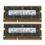Samsung 2x 2GB 2RX8 DDR3 1066MHz PC3-8500S 204PIN SO-DIMM Laptop RAM Memory #G6D