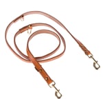 Heim Buffalo læderhalsbånd & hundesnor, cognac - Halsbånd str. 60 (halsomfang 45 - 55 cm) + snor 200 cm