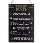 CARISPIBET Toilet Rules Home signs bathroom signs house decorative plaques funny signs for house décor bathroom decor home accessory 8''x12''