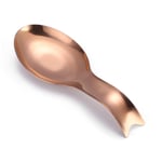 Stainless Steel Spoon Rest Kitchen Counter Cooking Utensil Rest Spoon Ladle Holder for Kitchen Coffee Spoon Rest(Rose Gold)