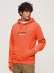 Superdry Sportswear Logo Loose Hoodie, Flare Orange