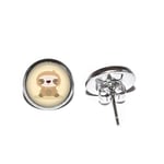 Örhängen Stift Studs Sengångare Baby Sloth Rostfritt stål