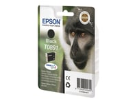 Epson T0891 - Svart - Original - Blister Med Rf-Larm/Akustiskt Larm - Bläckpatron - För Stylus S21, Sx110, Sx115, Sx210, Sx215, Sx218, Sx400, Sx410, Sx415  Stylus Office Bx300
