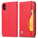 LLLi Mobile Accessories for HUAWEI Knead Skin Texture Horizontal Flip Leather Case for Huawei Y5 (2019)/Honor 8S, with Photo Frame & Holder & Card Slots & Wallet(Black) (Color : Red)