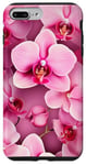 Coque pour iPhone 7 Plus/8 Plus Motif orchidées élégantes fleurs d'orchidée rose