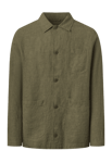 Knowledge Cotton Apparel Linen Overshirt Grön