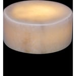 10 stk Marmor liten hvit ekte marmor bordlampe Ø80x40 mm eks.batteri