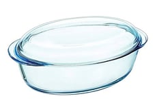 Pyrex Cocotte ovale en verre Blanc (Ecru) 5,8 l