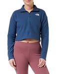 THE NORTH FACE Glacier Cropped Sweat-Shirt, Shady Blue, L Femme
