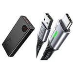 Trust Laro Batterie Externe USB-C 65W pour MacBook et Ordinateur Portable,  Power Bank 20000 mAh Grande Capacité, Chargeur avec Ports USB-C et USB-A