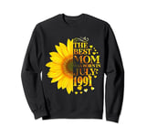 The Best Mom Was Born In July 1991 33 Sunflower Women Girls Sweatshirt