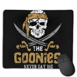 Goonies Skull Logo Never Say Die Customized Designs Non-Slip Rubber Base Gaming Mouse Pads for Mac,22cm×18cm， Pc, Computers. Ideal for Working Or Game