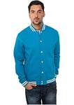 Urban Classics Men's College Sweatjacket Track Jacket, Türkis (Turquoise 00217), Small
