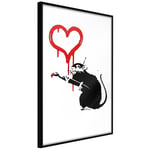 Plakat - Love Rat - 40 x 60 cm - Sort ramme