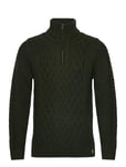 Superdry Jacob Cable Knit Half Zip Grön