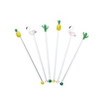 Barcraft Glass Cocktail Stirrers Set - Bar Themed / Kitchenware Gift