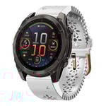 Garmin Fenix 8 AMOLED 43mm Klockarmband i silikon - Vit