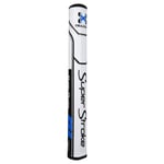 SuperStroke Traxion Tour 3.0 Putter - Non-tapered 0.580" Black/White/Blue - Jumbo Golf Grips