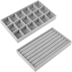 2 st smyckesbrickor arrangör, stapelbar smyckeskrin förvaringslåda