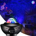 Upgrade Galaxy Projector Light - Star Night Light Projector for Kids Ocean Wave Lamp Bluetooth Projector Remote Control Children Lighting (Black3)