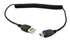 USB 2.0 Cable 130 CM Mini B Socket To Type A Plug Adapter Spiral for Garmin