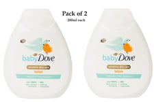 2 X Baby Dove Lotion For Sensitive Skin Care Fragrance Free 200ml each