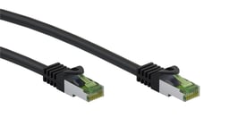 RJ45 patch-kaapeli CAT 8.1 S/FTP raakakaapelilla, AWG 26, musta