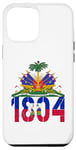 Coque pour iPhone 13 Pro Max Haïti Heritage Since 1804 Drapeau haïtien Jour Vintage
