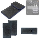 Protective cover for Xiaomi 14 Ultra dark gray blue edge Filz Sleeve Bag Pouch