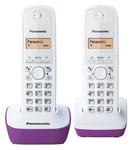 Panasonic KX-TG1612FRF Téléphone Duo sans fil DECT sans répondeur Pourpre [Version Française]