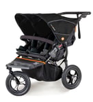 Out n About nipper double pushchair v5 Summit Black basket and Raincover 0m-22kg
