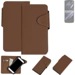 Protective cover for Motorola Razr (2019) flip case faux leather brown mobile ph
