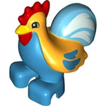 Duplo LEGO Minifigure Chicken Rooster Orange Animal Minifig Rare