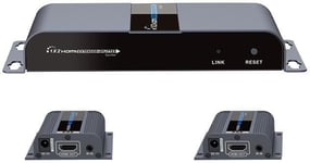LKV712 HDMI-vahvistin ja -jakaja, 1x2, toimii Ethernet-kaapelilla, 40m
