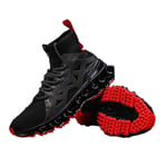 Summer Spring Men's Shoes High-Top Set Foot Socks Shoes Breathable Mesh Sports Outdoor Trainers Casual Shoes Damping Black