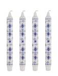 Musselmalet Taper Candles, 4 Pack Home Decoration Candles Pillar Candles White Kunstindustrien