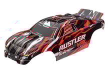 Traxxas 3726 Kaross Rustler VXL 2WD Röd Målad