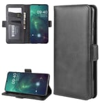 Moonbaby New Wallet Stand Leather Cell Phone Case for NOKIA 6.2，with Wallet & Holder & Card Slots(Black) (Color : Black)
