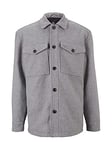TOM TAILOR Denim Men's Regular fit Shirt Jacket with Patch Chest Pockets 1026691, 28389 - Cosy Grey Melange, L