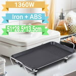 Electric Teppanyaki Table Grill Griddle BBQ Barbecue Hot Plate Smokeless Pan