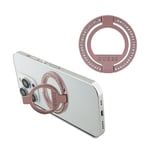Guess MagSafe Ring Stand Rhinestone - Magnetisk fingerhållare för telefon med stativfunktion (Rosa)