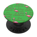 Flamant rose « I Am Dreaming Of A Pink Christmas Holiday » PopSockets PopGrip Interchangeable
